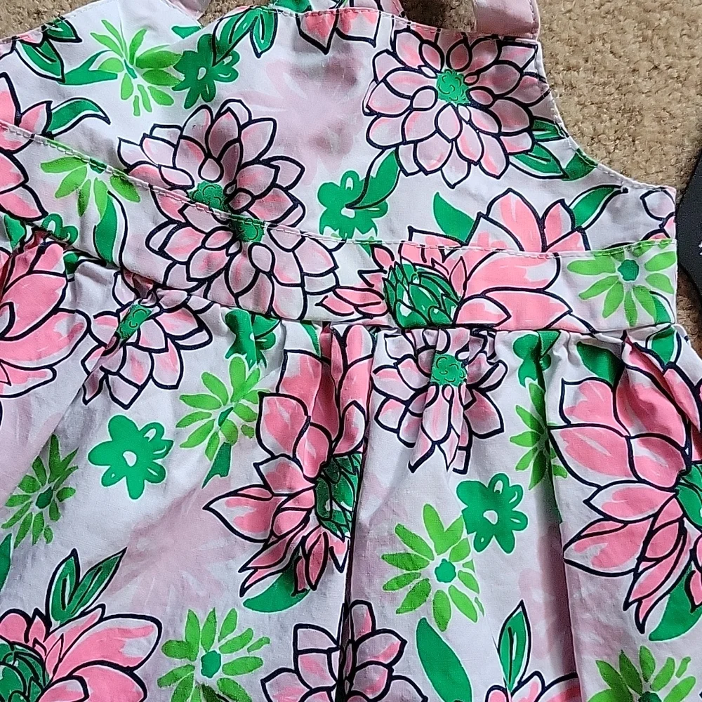 Just One You Carters Sundress 9 months Pink Green White